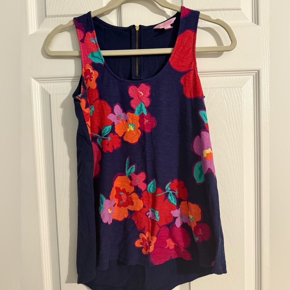 Lilly Pulitzer Navy Floral Tank‎ Top